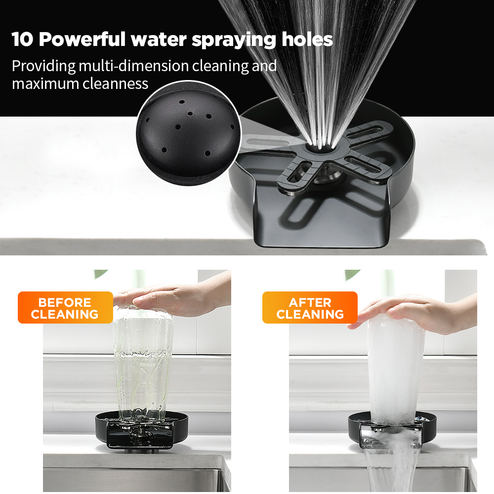 Enjuagador de vidrio para grif - Home Bar Sink reseña y precio
