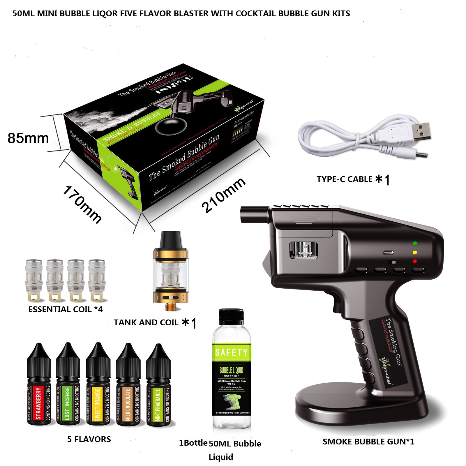 Kit de pistola de cóctel Blast - Smoking Gun Kit reseña y precio