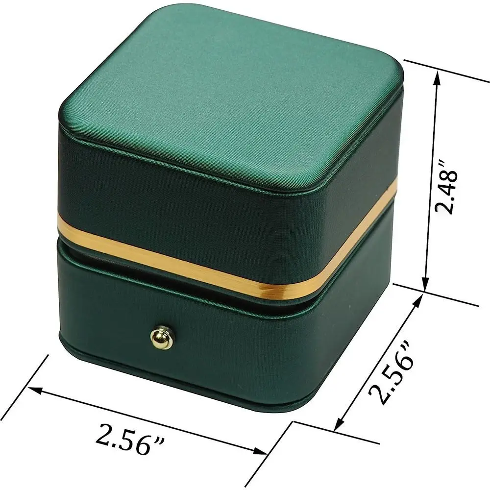 Caja de anillo cuadrada de cue - Bar Cart Gold reseña y precio